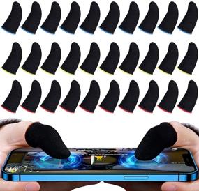 img 4 attached to 🎮 Enhance Gaming Performance with 12-Piece Finger Sleeves for PUBG: Anti-Sweat Thumb Sleeves for Seamless Touchscreen Mobile Control