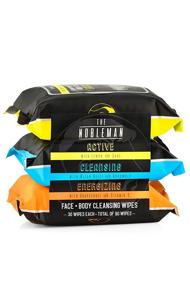 img 4 attached to Men's Active Cleansing Wipes - 3 Pack (90ct) for Face and Body Energizing Cleanse