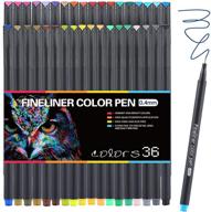 🖊️ riancy 36-color journal planner pens - fine point sipa pens, porous fineliner for note-taking, drawing, art supplies - bullet journal pens for office, school logo