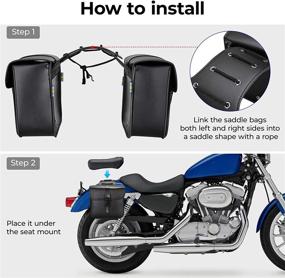 img 2 attached to Motorcycle Saddlebags Waterproof Weatherproof Compatible