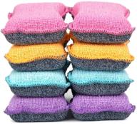 🧽 upstar microfiber scrubber sponge, non-scratch kitchen & bathroom scrubbies, dishwashing and cleaning sponges, size.s pack of 8 logo