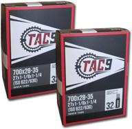 🚲 tac 9 bicycle inner tube, 700c x 28-35 (27 x 1-1/8-1-1/4) regular schrader valve, 32mm (iso/etrto 622/630) - one or two pack bundle: choose the perfect option for your bike! logo