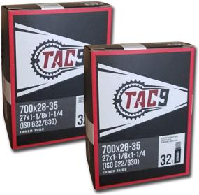 img 3 attached to 🚲 TAC 9 Bicycle Inner Tube, 700c x 28-35 (27 x 1-1/8-1-1/4) Regular Schrader Valve, 32mm (ISO/ETRTO 622/630) - One or Two Pack Bundle: Choose the Perfect Option for Your Bike!