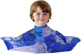 img 4 attached to 💇 CCbeauty Kid's Hair Styling Cutting Cape with Umbrella Hair Catcher - Children's Barber Cape for Haircut