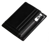 optimized zippered wallet with protective holder pocket logo