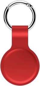 img 3 attached to 🔴 LowGeeker Silicone Protective Case for AirTag - Red: Compatible with Apple AirTag Keychain Holder Tracker Finder for Enhanced Protection & Style