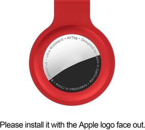 img 2 attached to 🔴 Низкопрофильный силиконовый защитный чехол LowGeeker для AirTag - Красный: Совместим с держателем брелока для Apple AirTag Tracker Finder для улучшенной защиты и стиля