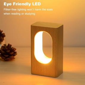 img 3 attached to 🌟 LONRISWAY LED Wood Desk Lamp: Dimmable Bedside Night Light for Bedroom, Stylish Home Decor Table Lamp with Unique Design - Perfect Housewarming Gift