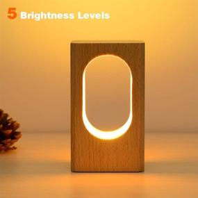 img 2 attached to 🌟 LONRISWAY LED Wood Desk Lamp: Dimmable Bedside Night Light for Bedroom, Stylish Home Decor Table Lamp with Unique Design - Perfect Housewarming Gift