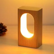 🌟 lonrisway led wood desk lamp: dimmable bedside night light for bedroom, stylish home decor table lamp with unique design - perfect housewarming gift логотип