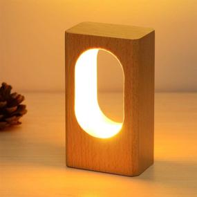 img 4 attached to 🌟 LONRISWAY LED Wood Desk Lamp: Dimmable Bedside Night Light for Bedroom, Stylish Home Decor Table Lamp with Unique Design - Perfect Housewarming Gift