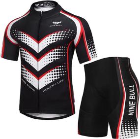 img 4 attached to Mens Cycling Jersey Set Reflective Sports & Fitness and Cycling