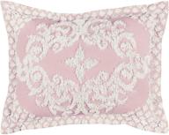 🌸 better trends florence collection: super soft and lightweight medallion design 100% cotton tufted standard sham - unique, luxurious, machine washable & tumble dry in pink logo