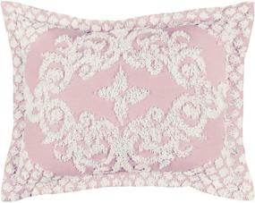 img 3 attached to 🌸 Better Trends Florence Collection: Super Soft and Lightweight Medallion Design 100% Cotton Tufted Standard Sham - Unique, Luxurious, Machine Washable & Tumble Dry in Pink