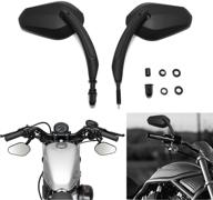 🏍️ enhanced harley davidson road king road glide rear view side mirrors – black motorcycle accessory logo