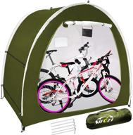 🚲 portable waterproof bike storage tent shed outdoor bicycle cover with 210d silver coated oxford cloth – foldable, space-saving shelter for camping, garden tools, motorcycles – large cover for 2 bikes logo