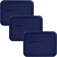 pyrex combo: 7210-pc 3-cup blue 🔵 plastic lids - set of 3 items логотип