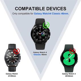 img 2 attached to XYF 2+2 Pack Soft TPU Protective Case with Tempered Glass Screen Protector for Samsung Galaxy Watch4 Classic 46mm - Clear+Black