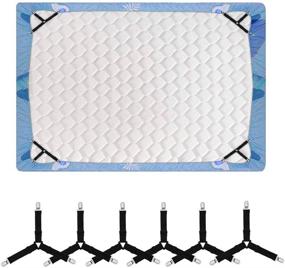 img 4 attached to KOWUEN Bed Sheet Holder Straps, 6 PCS Upgraded Adjustable Fitted Sheet Clips, Premium Bed Suspenders Gripper Fasteners for Mattress Covers, Sofa Cushion, Sheet Saver, Enhanced Sleep Experience