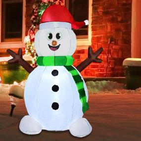 img 4 attached to 🎅 Joiedomi 5-Foot Snowman Inflatable: Vibrant LED Light Up Christmas Decoration for Indoor and Outdoor Areas