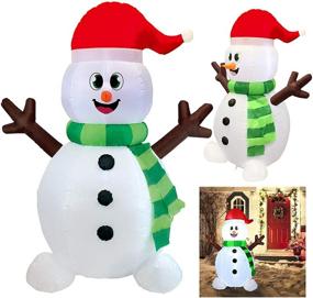img 3 attached to 🎅 Joiedomi 5-Foot Snowman Inflatable: Vibrant LED Light Up Christmas Decoration for Indoor and Outdoor Areas