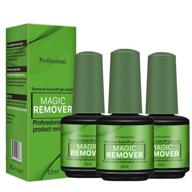 quick and easy gel nail polish remover 💅 - 3 pcs, no foil-soak-off required, non-irritating formula - 45ml logo