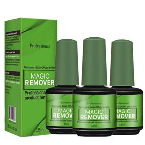 img 4 attached to Быстрое и простое средство для снятия гель-лака 💅 - 3 шт., Не требует использования фольги, щадящая формула - 45 мл.