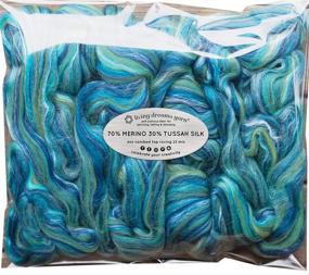 img 4 attached to Premium Silk Merino Fiber for Spinning and Crafting: Super Soft Combed Top Wool Roving Ideal for Felting, Spinning, Soap Making, Paper Making, and More! Try it with Spirulina for Extra Vibrant Results!