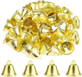 img 4 attached to Premium Powlankou 80 Piece 26mm/1inch Shiny Bells for Christmas Wind Chimes Crafts Decorations