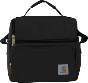 img 3 attached to 🥪 Carhartt Deluxe Dual Compartment Insulated Lunch Cooler Bag: Black - Stay Refreshed and Organized