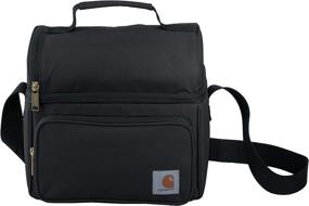 img 2 attached to 🥪 Carhartt Deluxe Dual Compartment Insulated Lunch Cooler Bag: Black - Stay Refreshed and Organized