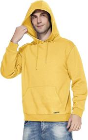 img 2 attached to KOWSPORT Pullover Brushed Sweatshirts Drawstring Men's Clothing and Active