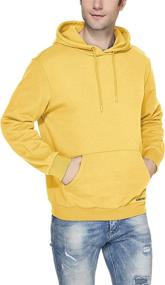 img 4 attached to KOWSPORT Pullover Brushed Sweatshirts Drawstring Men's Clothing and Active