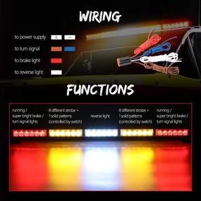 img 2 attached to 🚨 SWATOW INDUSTRIES Rear LED Chase Light Bar - Strobe Light Bar with Turn Signal, Reverse, Brake, Running Lights - Flash Light Chasing Bar for UTV, ATV, Polaris RZR, SXS, Truck, Can-Am Off Road - Red, Amber, White