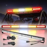 🚨 swatow industries rear led chase light bar - strobe light bar with turn signal, reverse, brake, running lights - flash light chasing bar for utv, atv, polaris rzr, sxs, truck, can-am off road - red, amber, white logo