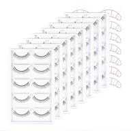 👁️ cuckoo 40 pairs practice lashes: self-adhesive strips for eyelash extensions training – natural-looking mimic eyelashes in 8 pack practice eyelashes logo