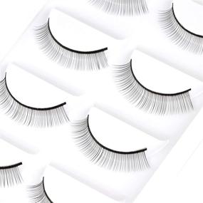 img 2 attached to 👁️ Cuckoo 40 Pairs Practice Lashes: Self-Adhesive Strips for Eyelash Extensions Training – Natural-Looking Mimic Eyelashes in 8 Pack Practice Eyelashes