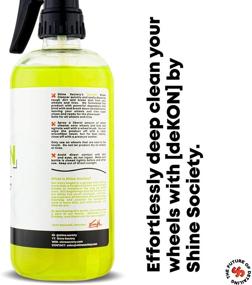 img 2 attached to Shine Society deKON Wheel Cleaner: Ultimate Solution for Eliminating Stubborn Brake Dust & Road Grime from Chrome, Alloy, and Painted Wheels (18 oz)
