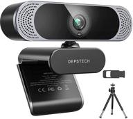 🎥 2021 depstech 4k webcam - high definition 8mp sony sensor with autofocus, microphone, privacy cover, tripod, and plug and play usb - ideal for pro streaming, online teaching, video calling, zoom, skype logo