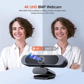 img 3 attached to 🎥 2021 DEPSTECH 4K Webcam - High Definition 8MP Sony Sensor with Autofocus, Microphone, Privacy Cover, Tripod, and Plug and Play USB - Ideal for Pro Streaming, Online Teaching, Video Calling, Zoom, Skype