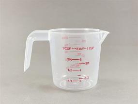 img 2 attached to 📏 Easy-to-read Plastic Measuring Cup: Choose from 1-Cup, 2-Cup, 4-Cup, or Set of 3 pcs with Grip and Spout (1-Cup)