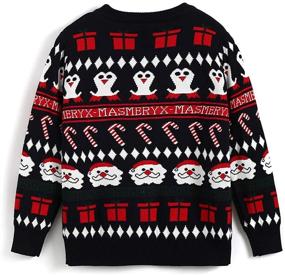 img 3 attached to BYCR Smile Christmas Sweater for Boys' Clothing - Pullover Sweaters