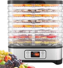 img 2 attached to 🥩 Premium 8-Tray Food Dehydrator Machine with Timer & 400 Watt Power – Perfect for Beef Jerky, Fruits, Veggies & More! Temperature Control (95º-158ºF)