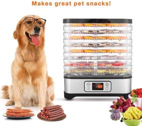 img 1 attached to 🥩 Premium 8-Tray Food Dehydrator Machine with Timer & 400 Watt Power – Perfect for Beef Jerky, Fruits, Veggies & More! Temperature Control (95º-158ºF)