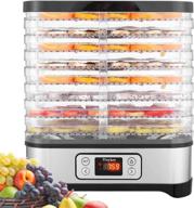 🥩 premium 8-tray food dehydrator machine with timer & 400 watt power – perfect for beef jerky, fruits, veggies & more! temperature control (95º-158ºf) логотип