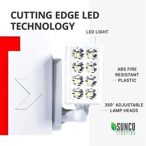 img 3 attached to 🚪 Sunco Lighting LED Exit Signs with Emergency Lights - Adjustable Two Head LED with Backup Battery - 120-277V - Hard Wired Emergency Combo Light - Commercial Grade - Fire Resistant (UL 94V-0) - 6 Pack