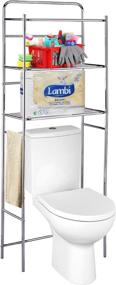 img 2 attached to Tatkraft Tanken - Over The Toilet 3-Tier Shelf: Maximize Bathroom Storage Space with this 23.4 x 10.2 x 59.6 inch Space Saving Rack