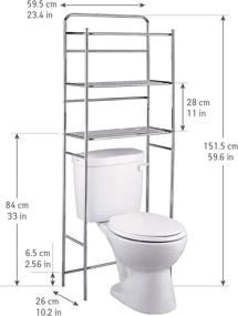 img 3 attached to Tatkraft Tanken - Over The Toilet 3-Tier Shelf: Maximize Bathroom Storage Space with this 23.4 x 10.2 x 59.6 inch Space Saving Rack