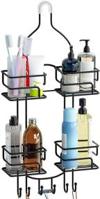 img 3 attached to Streamline Your Shower with the SRIWATANA Shower Caddy Organizer - Black