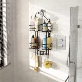 img 2 attached to Streamline Your Shower with the SRIWATANA Shower Caddy Organizer - Black